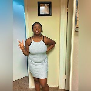 Gray maxi dress